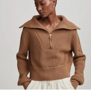 Varley Mentone Half-Zip Knit Pullover Sweate